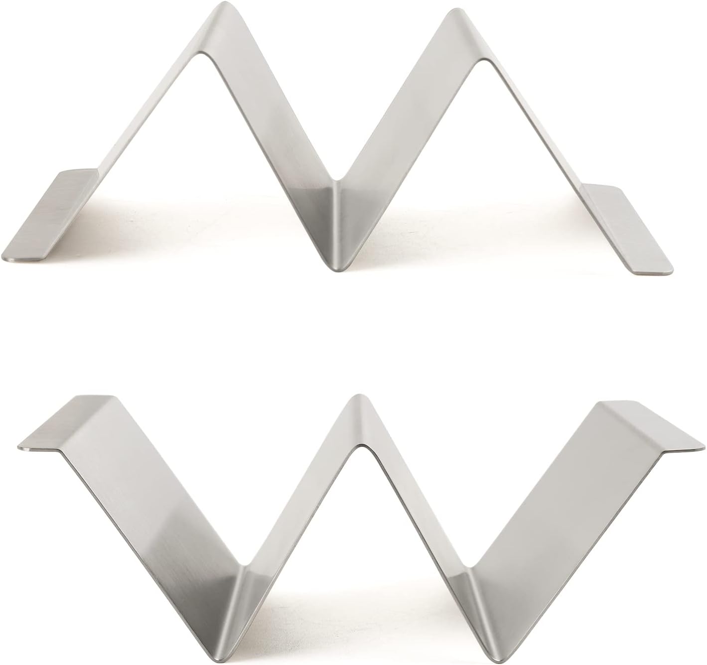 Taco Holder Set of 4 Packs Stainless Steel Taco Holders Stand Taco Tray Shell Holders - Each Rack Holds Up to 2 Tacos - Oven, Grill & Dishwasher Safe