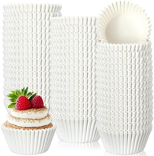 Jinei 5000 Pcs 5000 Pcs Cupcake Liners Bulk, 1.97" White Paper Muffin Cups | Disposable Standard Paper Cupcake Wrappers, Wedding Birthday Party Favor, for Baby Shower Festivals by Jinei