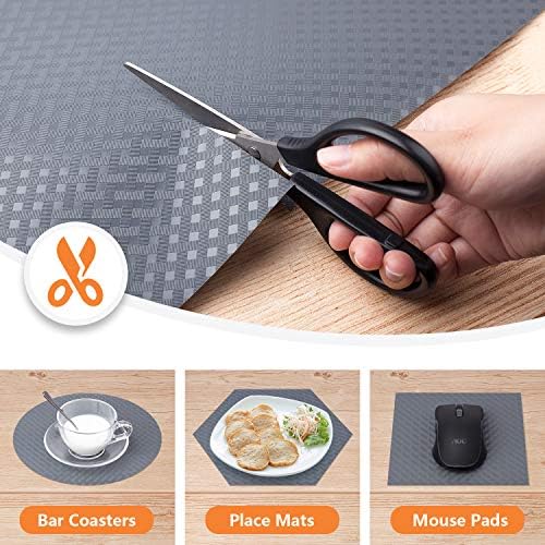 Shelf Liner Non Adhensive Drawer Cabinet Mat Gray 17.5"× 236.2" Pack of 2 - Image 4