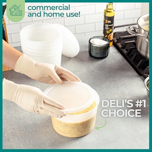 64 Oz Plastic Food Storage Containers (6-Sets) Leak-Proof Deli Containers | BPA-Free Containers with Lids for Meal Prep, Leftovers, Soup, Pantry Storage, Freezer, Microwave & Dishwasher Safe - Image 5