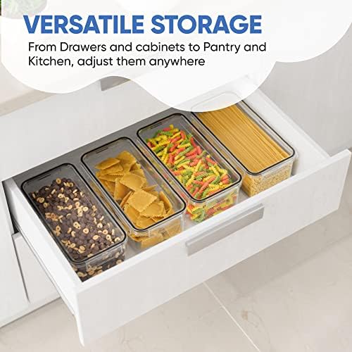 Chef's Path Airtight Food Storage Containers with Lids (Set of 4/3.6 Liters Each), Plastic Spaghetti Container for Pasta & Dry Food Storage, BPA Free Pantry Organizer Set with Kitchen Accessories - Image 6