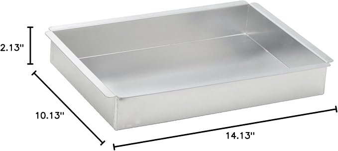 Winco 2-Inch Deep Aluminum Rectangular Cake Pan, 9-Inch by 13-Inch | 2" sides prevent overflow, Promotes even baking, Great for Cooking, Food Preparation and Restaurant Kitchens - Image 2
