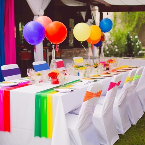 Newwiee 24 Pieces Spandex Stretch Chair Sashes with Buckle,Solid - Image 4