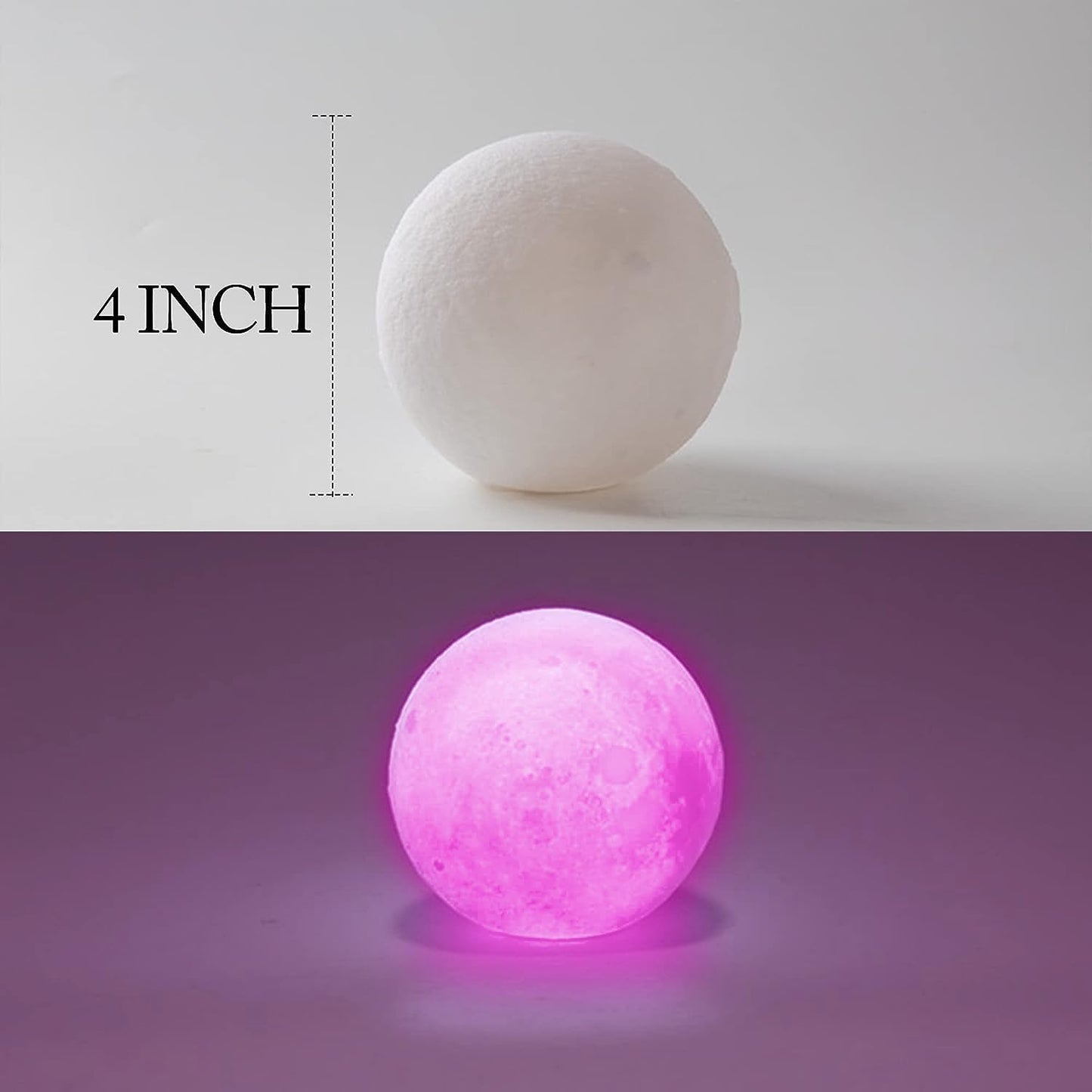 Cake Topper for Kids Astronaut Space Birthday Cake Decoration, 3D Soft Light Moon Outer Space Cake Topper for Party Supply, LED Moon Planet Birthday Cake Decoration (Pink)