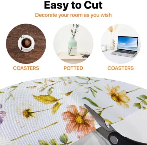 Shelf & Drawer Liner for Kitchen Cabinets Non-Adhesive Flower 12in x 20FT - Image 3
