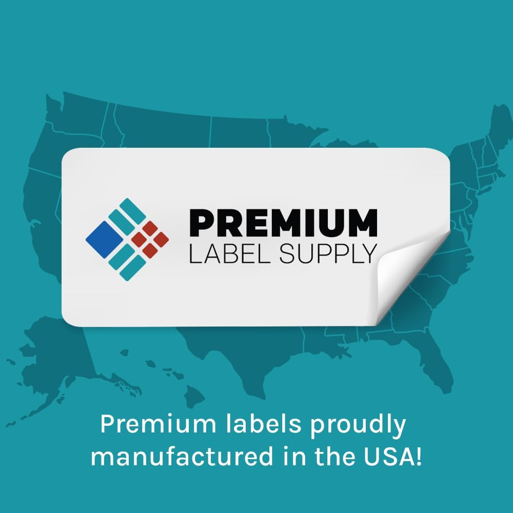 Premium Label Supply Glossy White Sticker Labels – 3.5" x 5" – (4 per Sheet) (Glossy White for Inkjet Only, 100 Labels)