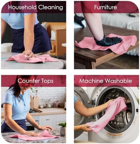 Avalon Towels Microfiber Cleaning Cloths (Value Pack of 36) - Size 16 x 16 Inches, Highly Absorbent Cleaning Rags, Lint Free, Reusable and Washable, Microfiber Towels for Cars - Image 3