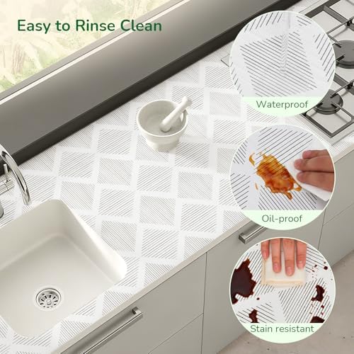 Drawer and Shelf Liners for Kitchen Non-Adhesive Gray 11.8in x 10FT - Image 4