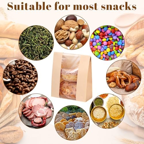 AmazingSpark 500 Pcs Sourdough Bread Paper Bags with Seal Stickers - Image 6
