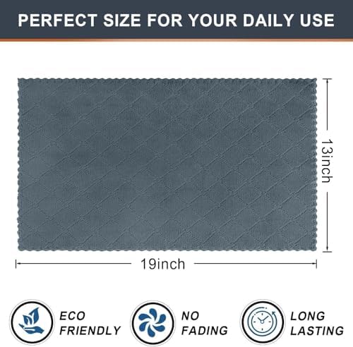 Homaxy Super Soft 16 Pack Coral Velvet Dish Cloths, 13" x 19", Dark Grey - Image 3