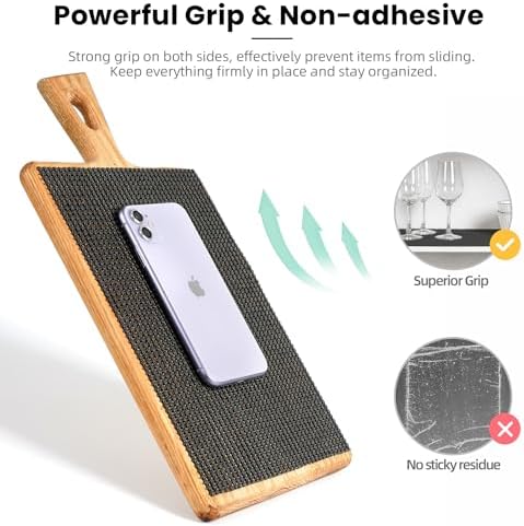BAGAIL Non-Adhesive Shelf Liner, Thick Strong Grip Drawer Liners for Kitchen Cabinets, Heavy-Duty Easy Cut Cabinet Liners for Shelves, Pantry, Bathroom Cupboards - 12" x 20FT, Charcoal - Image 3