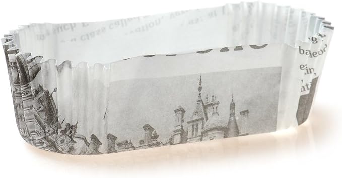 Restaurantware-Premium 3-inch Baking Cups: Regular-Ridged Elliptical Paper Baking Cups Perfect for Muffins, Cupcakes or Mini Snacks - Black & White Press Print Design - Disposable - 200-CT - Image 2