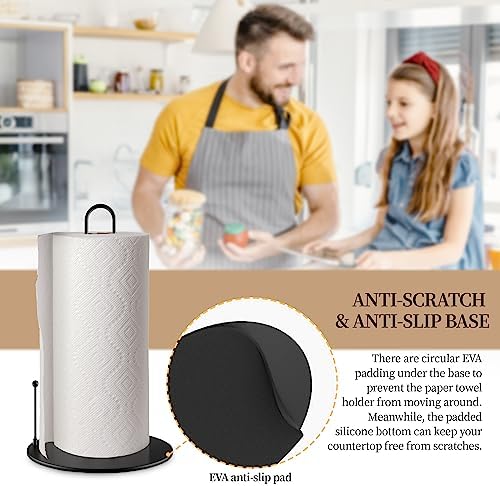 Paper Towel Holder 10Pack Bulk Black Stand Countertop for Kitchen - Image 5