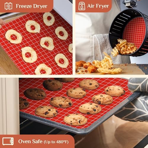 GTJ Silicone Baking Mat Roll, Reusable Baking Sheet Liners, 12 in x 10 ft | Free Cut to Size, Food-Grade, Non-Stick, Non-Slip, For Dough, Pastry, Air Fryer, Freeze Dryer, Oven Pan, Kitchen Counter - Image 3
