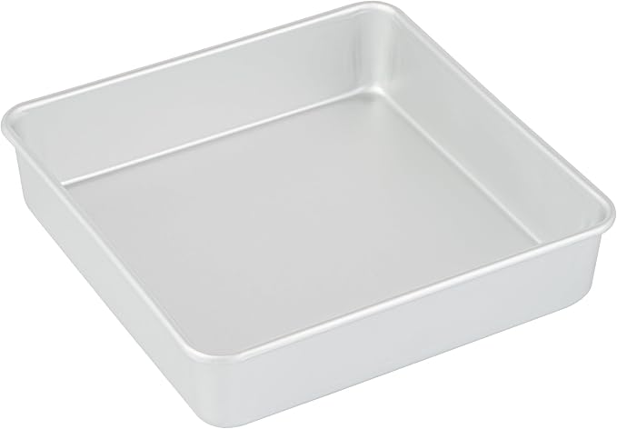 Restaurantware Square Cake Pan 12 Count 8 x 8 x 2 Inches Durable Aluminum Baking Dish Non-Stick Brownie Pan Even-Heating Silver by Restaurantware