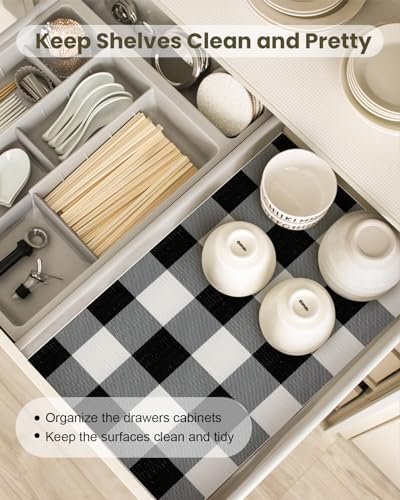 Shelf Drawer Liners for Kitchen Cabinet, Non-Adhesive Contact Paper - Image 2