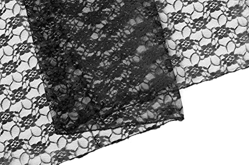 MDS Pack of 25 Wedding 12 x 108 inches Lace Table Runner for Wedding, Decorations for Birthday Parties, Banquets, Graduations, Engagements, and Runners fit Rectangle, Round Table- Black - Image 4