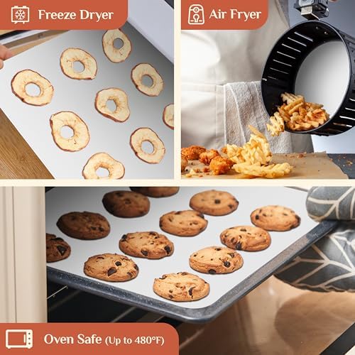 GTJ Silicone Baking Mat Roll, Reusable Baking Sheet Liners, 16 in x 10 ft | Free Cut to Size, Food-Grade, Non-Stick, Non-Slip, For Dough, Pastry, Air Fryer, Freeze Dryer, Oven Pan, Kitchen Counter - Image 3