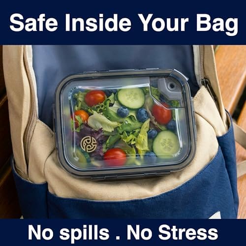 Meal Prep Containers Reusable with Lids - 4 Pack Airtight Vented - Image 3