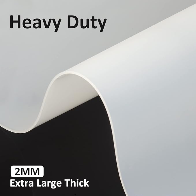 Silicone Mats for Kitchen Counter, Nonslip Silicone Mats for Crafts Countertop Protector Heat Resistant Mat (78.7” x 24” x 0.08”, Translucent) - Image 3