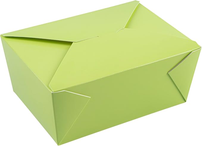 Restaurantware Bio Tek 98 Ounce Take Out Boxes 200 To Go Lunch Boxes - Tab-Lock Closure Heat-Tolerant Green Paper Disposable Lunch Boxes Greaseproof For Hot And Cold Foods - Image 14