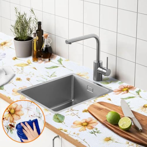 Shelf & Drawer Liner for Kitchen Cabinets Non-Adhesive Flower 12in x 20FT - Image 5