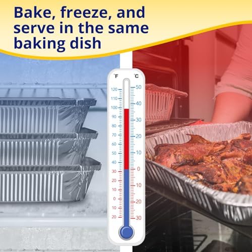 IDL Packaging Full Size Aluminum Steam Table Pans - Shallow, 21" x 13" x 1.5" (pack of 10) - Disposable Foil Pan for Grilling, Roasting, BBQ, Cooking, Baking, Freezing - Image 3