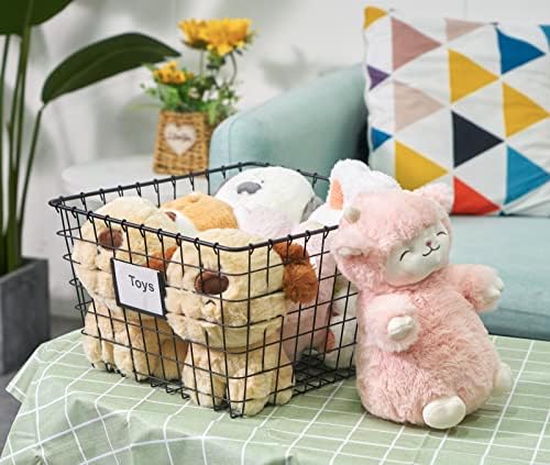 JUNCHU CHERRY 4 Pack【Large】 Wire Handmade Storage Basket for Organizing Household Goods,Pantry Organization,Bathroom countertop,Laundry,Wardrobe Storage Basket,Black - Image 5