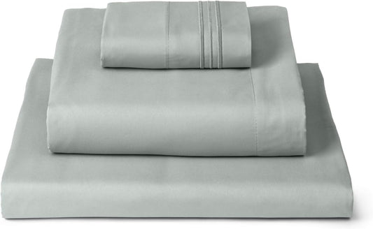 Mellanni Twin Sheets Set - 3 PC Iconic Collection Bedding - Hotel Luxury, Extra Soft, Cooling Bed Sheets - Wrinkle, Fade, Stain Resistant (Twin, Spa Mint)