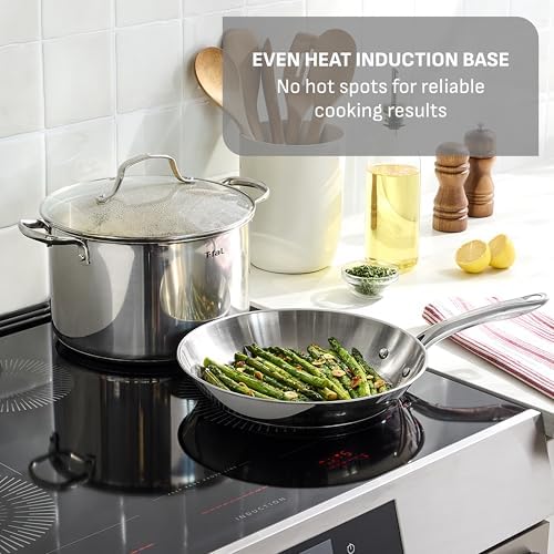 T-Fal Gourmet Stainless Steel Frying Pan Set, 11 and 12.5 in Skillets - Image 4