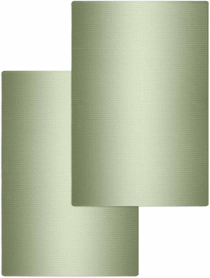 Gradient Sage Green Dish Towels Set, Waffle Weave Kitchen Towels Microfiber Towels Cleaning, Contemporary Minimalist Solid Color Soft Absorbent Dish Drying Towels Hand Towels 2 Pack 15.7x23.6 Inch by Unknown