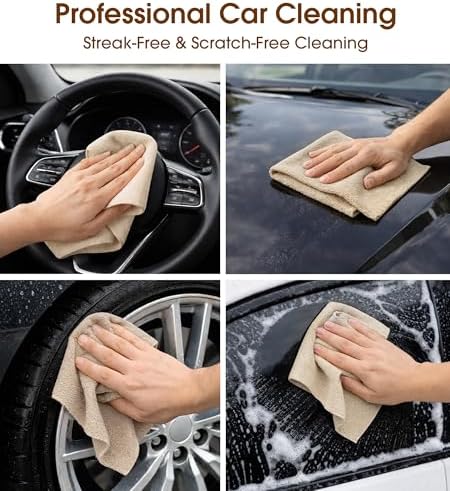 KitchLife Microfiber Cleaning Cloth Roll, 200 Pack - Tear-Away Microfiber Paper Towels, Lint-Free, Reusable, Washable for Kitchen, Car, Dishes, and Sensitive Surfaces (Sand Beige) - Image 6