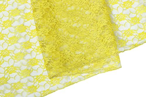 MDS Pack of 20 Wedding 12 x 108 inches Lace Table Runner for Wedding, Decorations for Birthday Parties, Banquets, Graduations, Engagements, and Runners fit Rectangle, Round Table- Yellow - Image 6