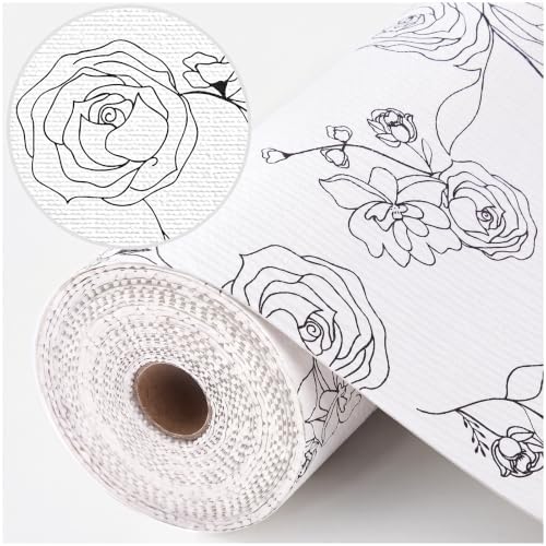 Coavas Shelf and Cabinet Liner, Easy Cut Protective (Flower, 12 in x 20 ft) by Coavas
