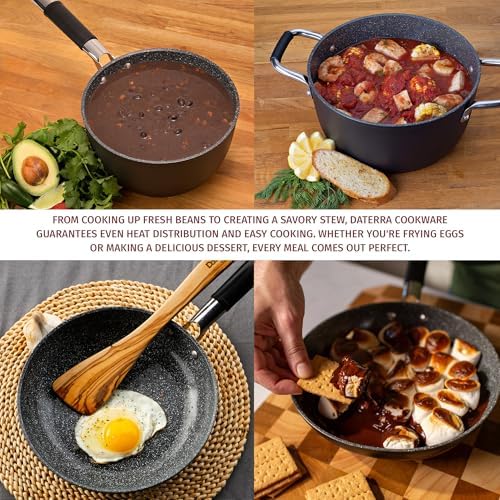 Nonstick Small Pasta Bundle – 2.6 Qt Saucepan with Lid, 9.5" Frying Pan, 5 Qt Dutch Oven with Lid – Induction Compatible, Oven Safe, Ceramic Nonstick, PTFE & PFOA Free Cookware Set – Made in Italy - Image 3