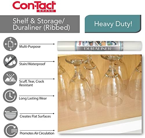 Con-Tact Brand Premium Plus Non-Adhesive Shelf Liner, Heavy Duty and Multi-functional Drawer Liner, 18" x 4', Nova Crystal Clear, Pack of 6 Rolls - Image 6