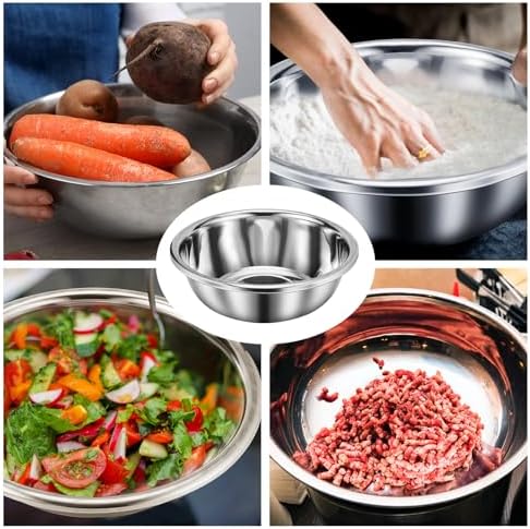 FillTouch 2 Pack 13 Qt Stainless Steel Mixing Bowl, 304 Metal - Image 6