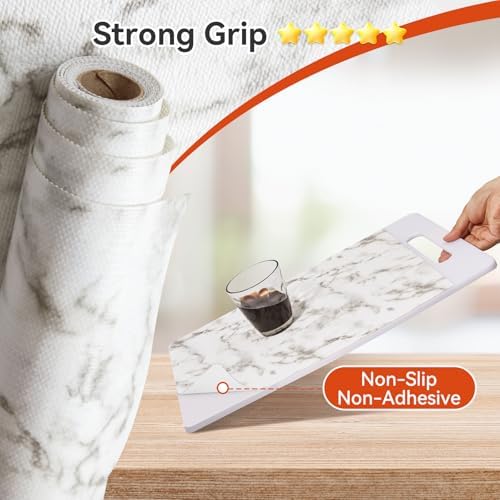 Viseeko Shelf and Drawer Liner for Kitchen Cabinet, Marble, 12in x 20ft - Image 2