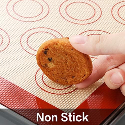 M MCIRCO Baking Sheet with Cooling Rack, Baking Mat Set, Set of 6 | Stainless Steel Cookie Pan with Cooling Rack, 2 Sheets + 2 Racks + 2 Mats,Baking Pan, Size 16 x 12 x 1 Inch Easy Clean - Image 6