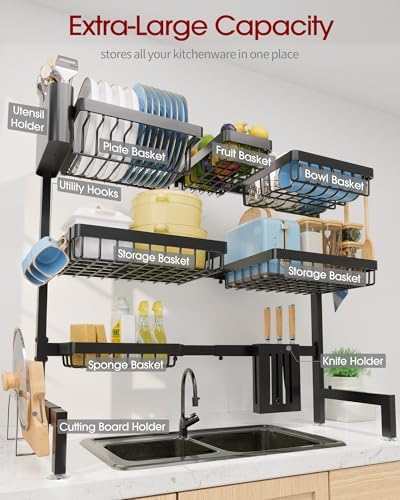 Sakugi Dish Drying Rack Over The Sink, Dish Drainer for Kitchen Counter - Image 4