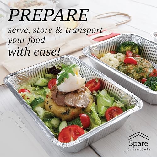 110 Pack - 2.25LB Aluminum Pans with Cardboard Lids - To go Foil Containers with Lids - Disposable Food Containers - Foil Take Out - Meal Prep Trays Foil Tins Freezer Meals Comercial - Image 6