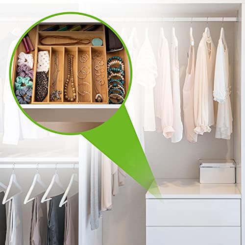 Bamboo Expandable Silverware Holder, Adjustable Cutlery Organizer, Wood Organizers Tray for Flatware, Knives and Utensils - Fits Most Drawers (9 Slots) - Image 5