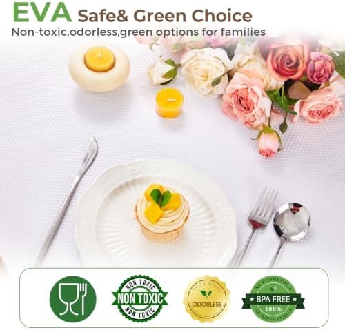 100% EVA Shelf Liner Waterproof Non Adhesive, 12" x 360", White - Image 2