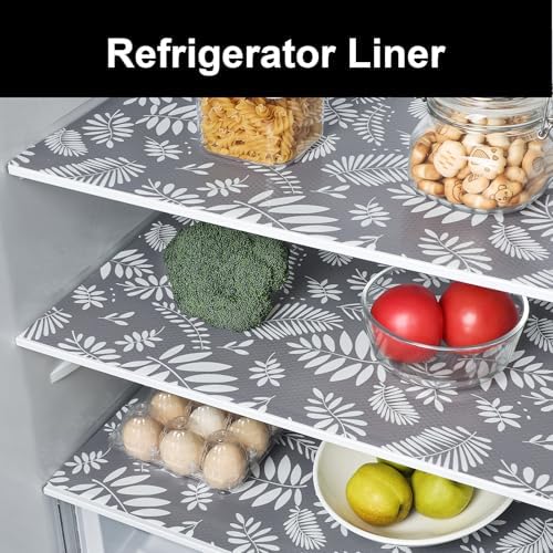 Cooyes Shelf Liners for Kitchen Cabinets Waterproof & Oil-Proof Kitchen Cupboard Mats Non-Slip Drawer Mats EVA Material Non Adhesive Fridge Liner for Shelves（11.8" W x 236" L） - Image 4