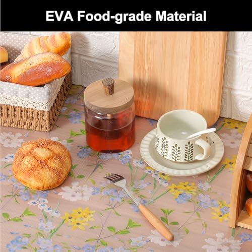 Cooyes Shelf Liner – Premium Non-Adhesive Cabinet & Drawer Liner for Kitchen – Waterproof Shelf Paper with Modern Pattern – Durable EVA Cabinet Mat – Easy to Cut （11.8" W x 360" L） - Image 4