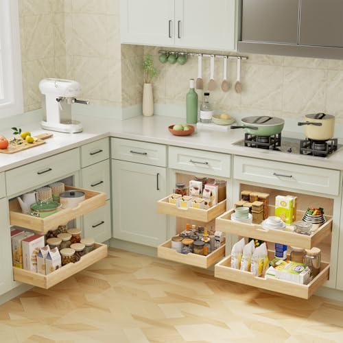 ROOMTEC Pull Out Drawers for Cabinets, 22½” W x 21” D Soft Close Slide Out Drawers for Kitchen Cabinets, Cabinet Pull Out Shelves Requires At Least 23.5” Cabinet Opening - Image 2