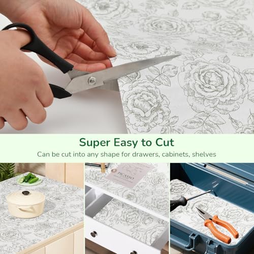 Floral Non-Slip Drawer and Shelf Liner for Kitchen 17.5In x 20FT - Image 5