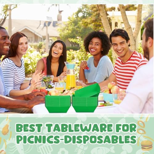 Uiifan 300 Pcs Paper Food Boats Disposable Paper Food Tray,Green - Image 5