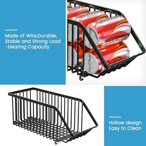 Soda Can Organizer of 4 Pack,Stackable Can Organizer For Pantry, Soda Storage, Soup Soda Can Dispenser, Can Storage Rack for Pet Food Cans - Image 2