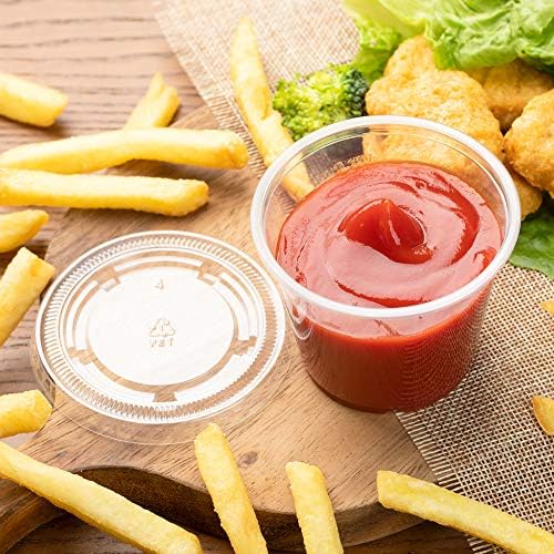 Restaurantware-Chef 101 4 Ounce Sauce Cups, 2000 Microwave-Safe Condiment Cups - Crack-Resistant, Disposable, Clear Plastic Portion Cup, For Samples, Sauces, Or Toppings, Lids Sold Separately - Image 3
